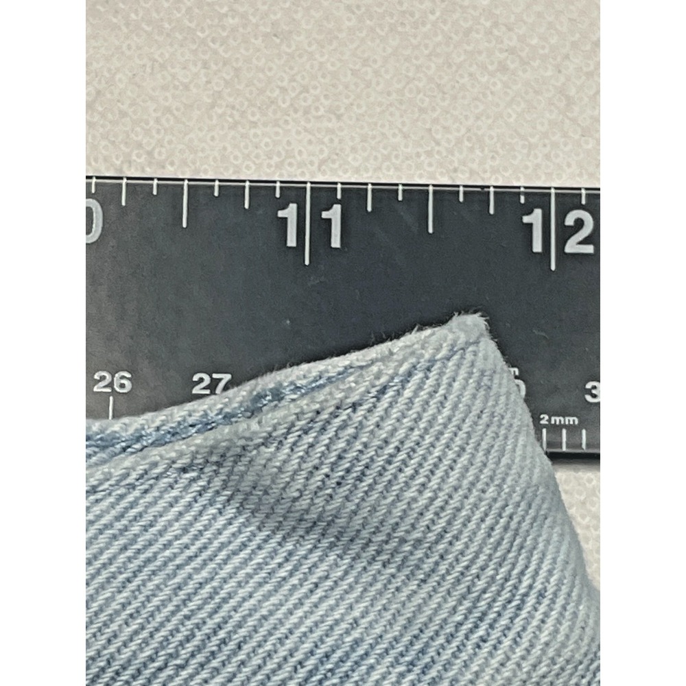 PacSun Women's 25 Vintage High Rise Light Wash Crisscross Raw Hem Denim Shorts - Picture 10 of 16
